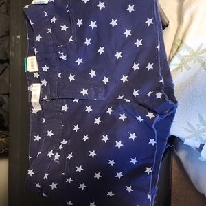 Juniors size 17 navy shorts with white stars